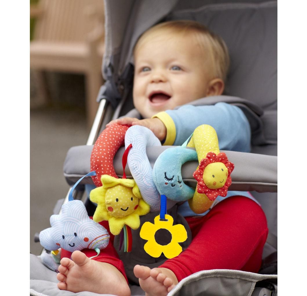 Foreign trade export toy bed around 0-1 cloud sun bed bell pendant with rattle lathe hanging baby educational toys cloud sun bed