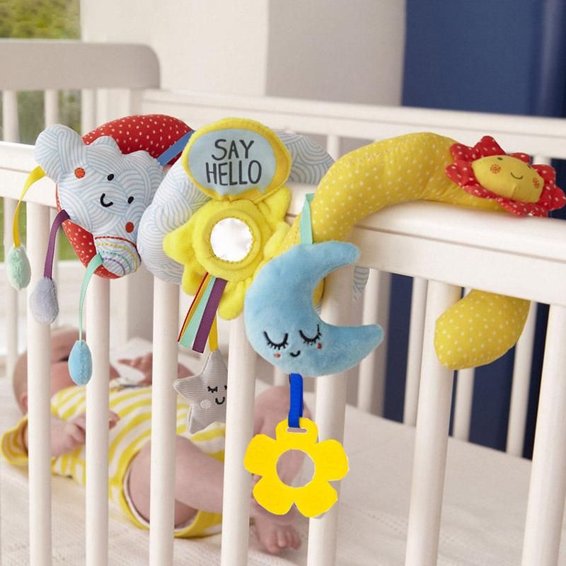 Foreign trade export toy bed around 0-1 cloud sun bed bell pendant with rattle lathe hanging baby educational toys cloud sun bed