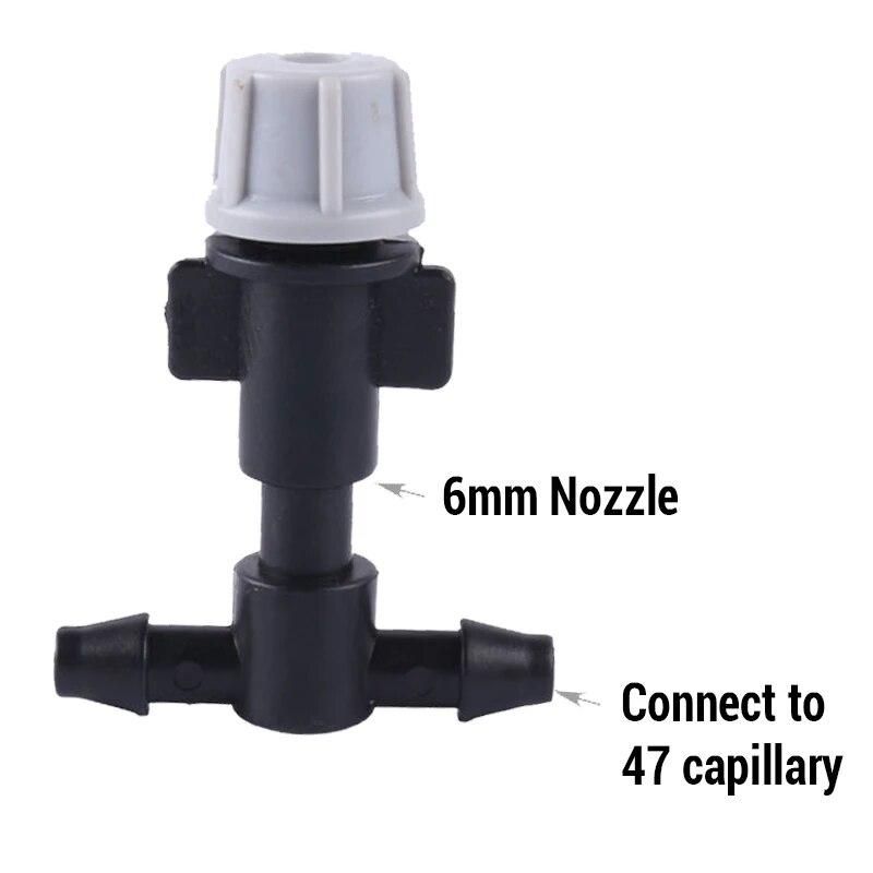 10PCS Hot Atomizing Micro Nozzle With Screw Connector Watering Cooling Spray Sprinkler Irrigation System Micro Drip Fittings