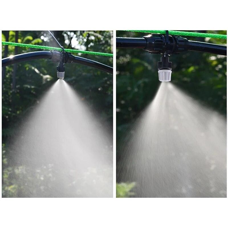 10PCS Hot Atomizing Micro Nozzle With Screw Connector Watering Cooling Spray Sprinkler Irrigation System Micro Drip Fittings