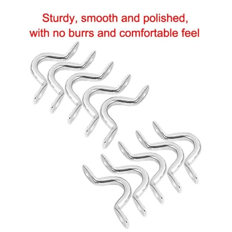 10Pcs Pad Eyes, Tie Down, Kayak Deck Loops, Tie Down Anchor Point, Footman's Loop for Kayak Canoe Rigging