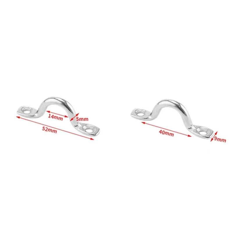 10Pcs Pad Eyes, Tie Down, Kayak Deck Loops, Tie Down Anchor Point, Footman's Loop for Kayak Canoe Rigging