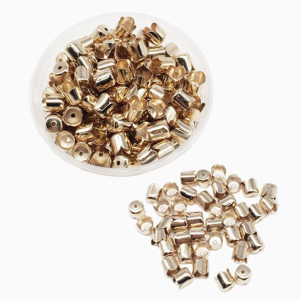 160 Pieces Necklace Bracelets End Tip Tassel Metal Beads