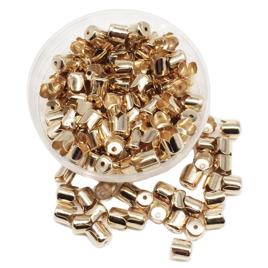 160 Pieces Necklace Bracelets End Tip Tassel Metal Beads