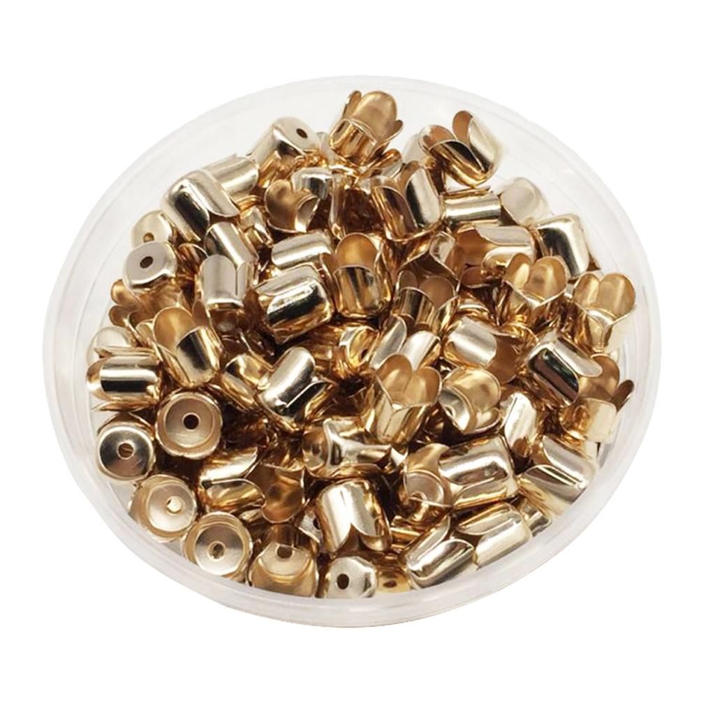 160 Pieces Necklace Bracelets End Tip Tassel Metal Beads