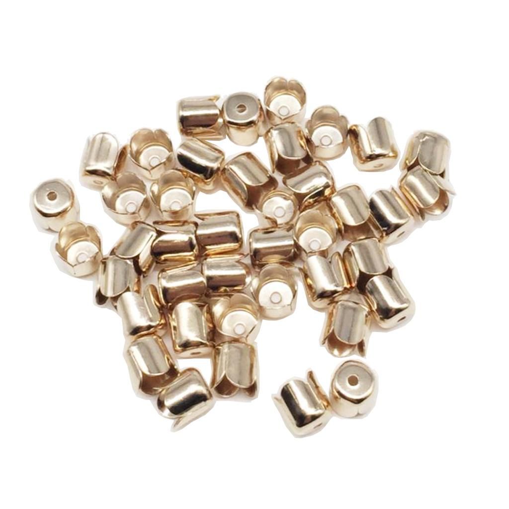 160 Pieces Necklace Bracelets End Tip Tassel Metal Beads
