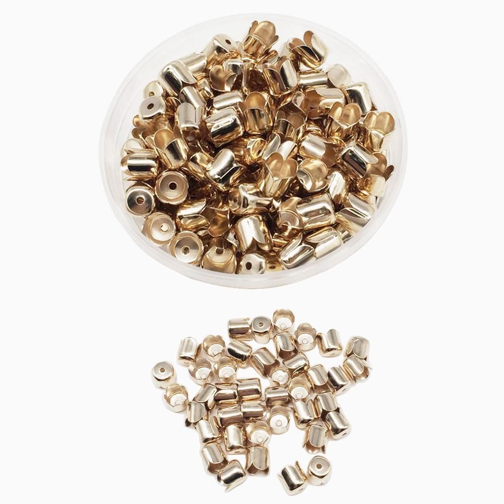 160 Pieces Necklace Bracelets End Tip Tassel Metal Beads