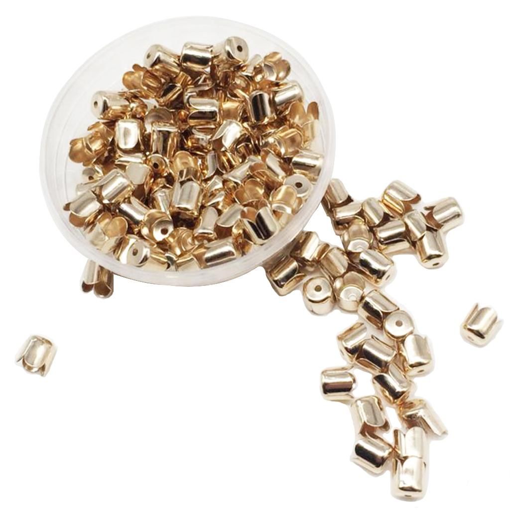 160 Pieces Necklace Bracelets End Tip Tassel Metal Beads