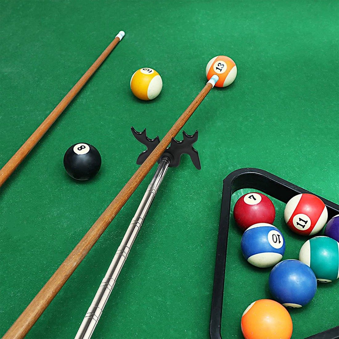 Retractable Billiard Cue Stick Bridge With Bridge Head,