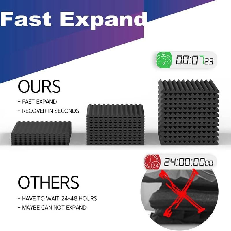 12 Pack Self-Adhesive Acoustic Panels12x12x1 Inch Sound Proof Foam PanelsSoundproof Wall Panels for Home Studio