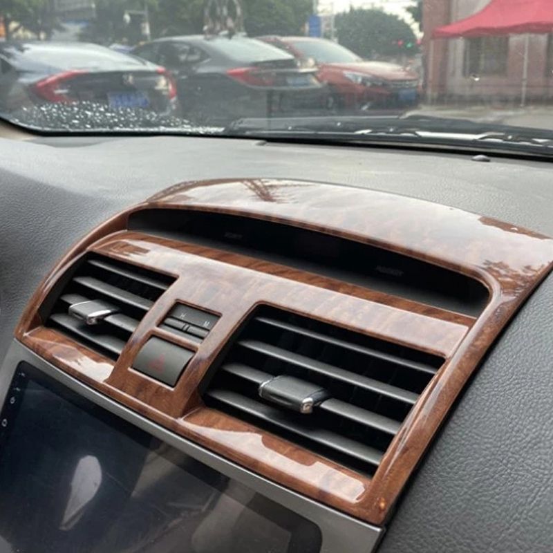 For TOYOTA Camry 2006-2011 1PC Wood ABS Car Front Center