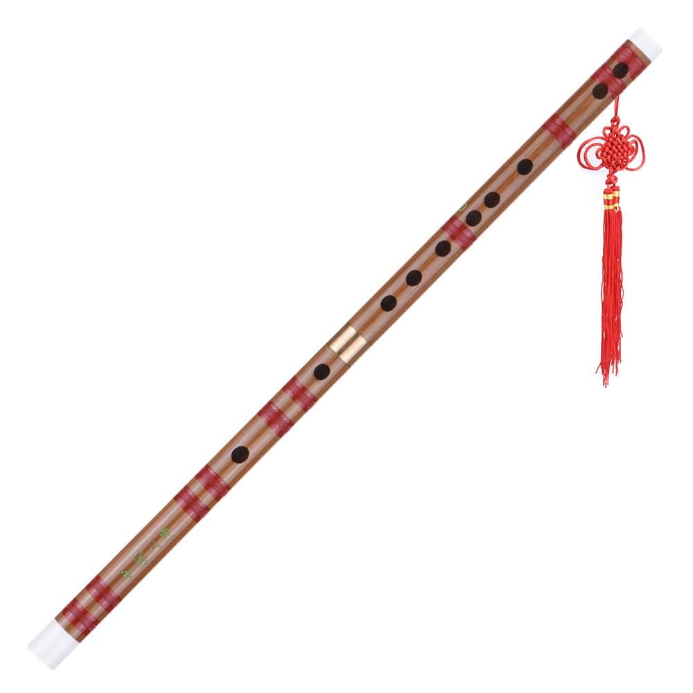Pluggable Bitter Bamboo Flute Dizi Traditional Handmade Chinese Musical Woodwind Instrument Key of D Study Level Professional Performance
