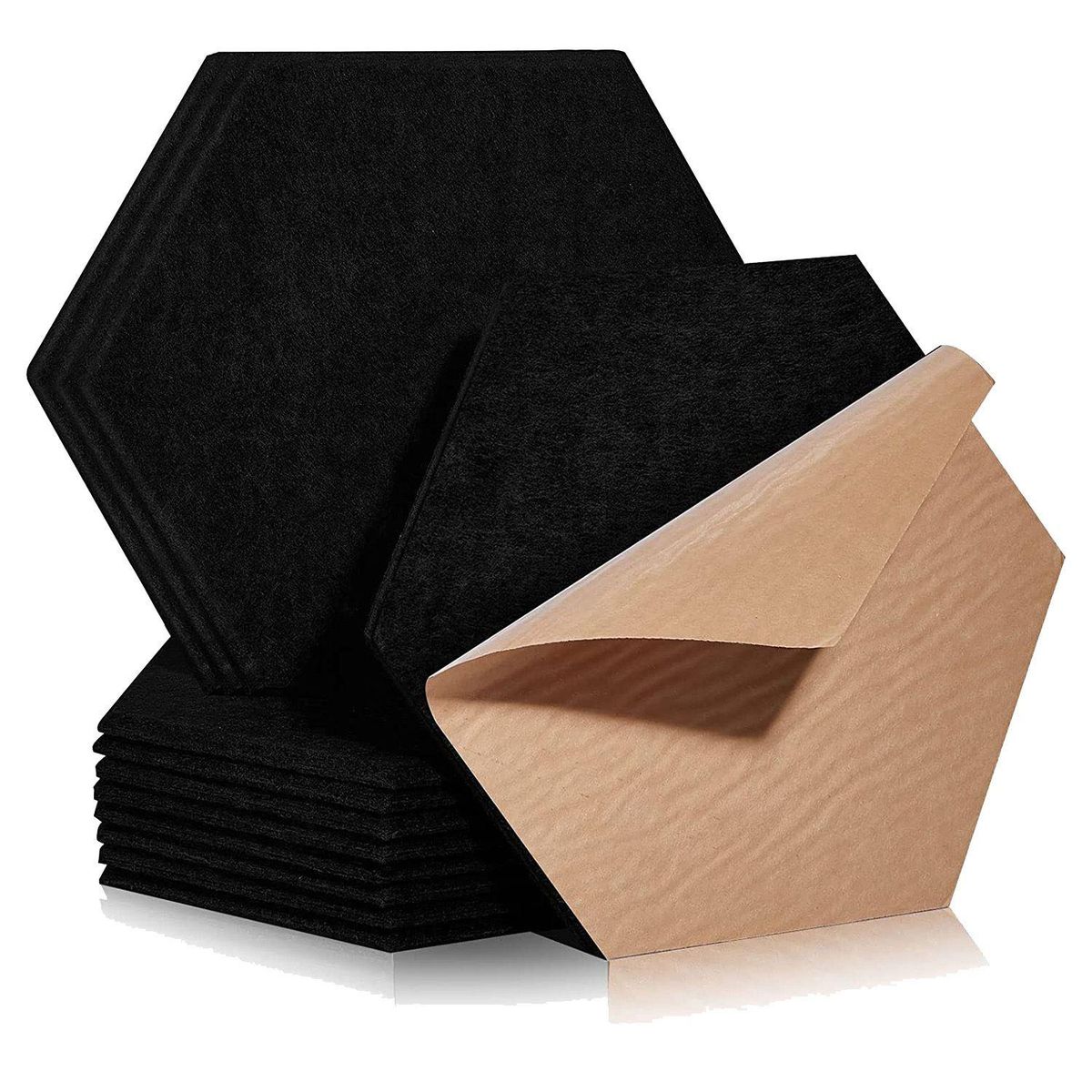 12 Pack Acoustic Panels Sound Proof Padding14 x 12 x 04 Inches Sound Proof Foam Panels & Offices Black