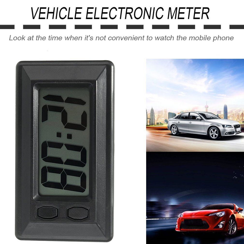 Ultra-thin LCD Digital Display Car Vehicle Dashboard Clock With Calendar Display Mini Portable Automobile Accessories