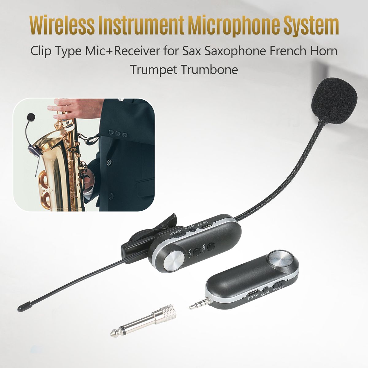 UHF Headset Wireless Microphone Instrument Mic