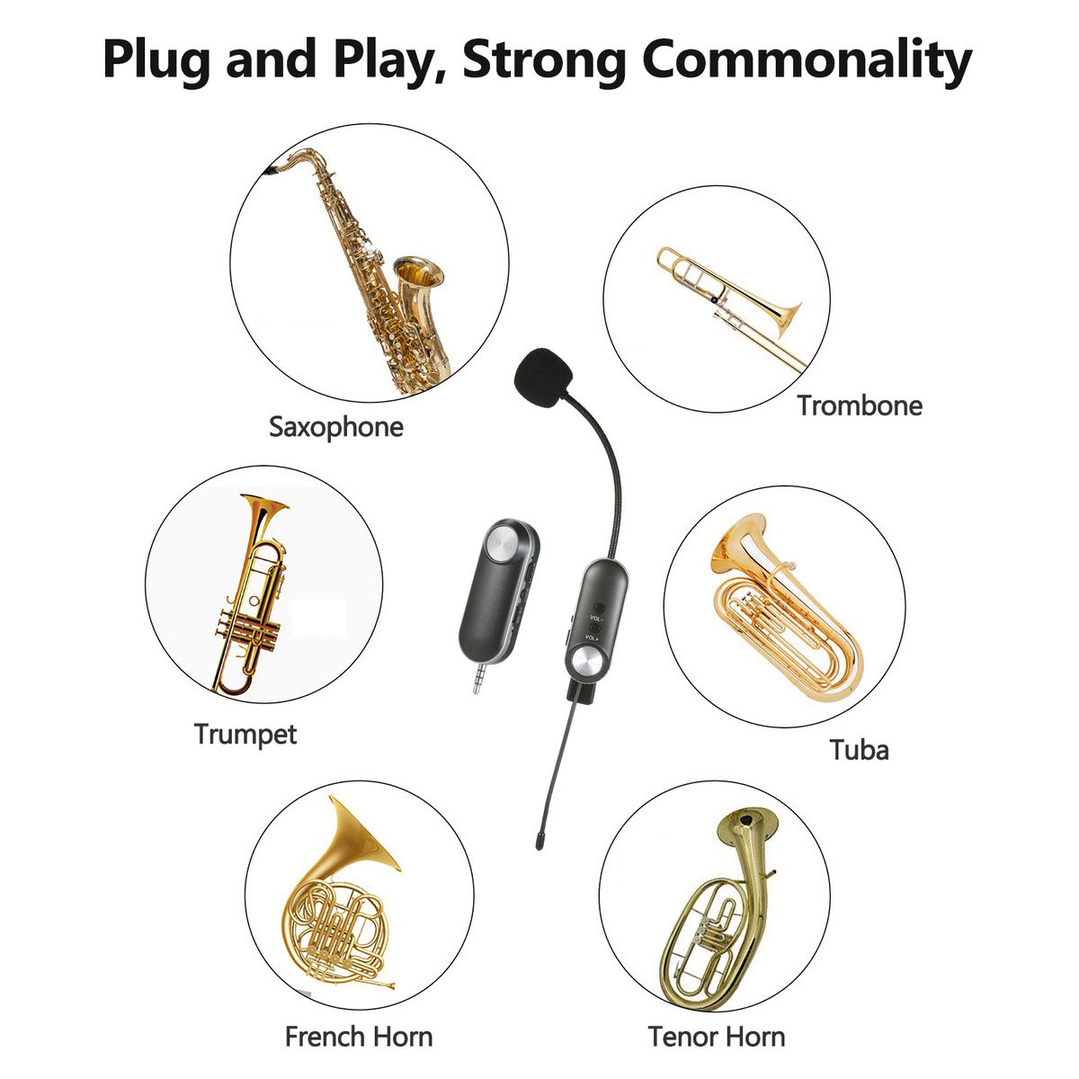 UHF Headset Wireless Microphone Instrument Mic
