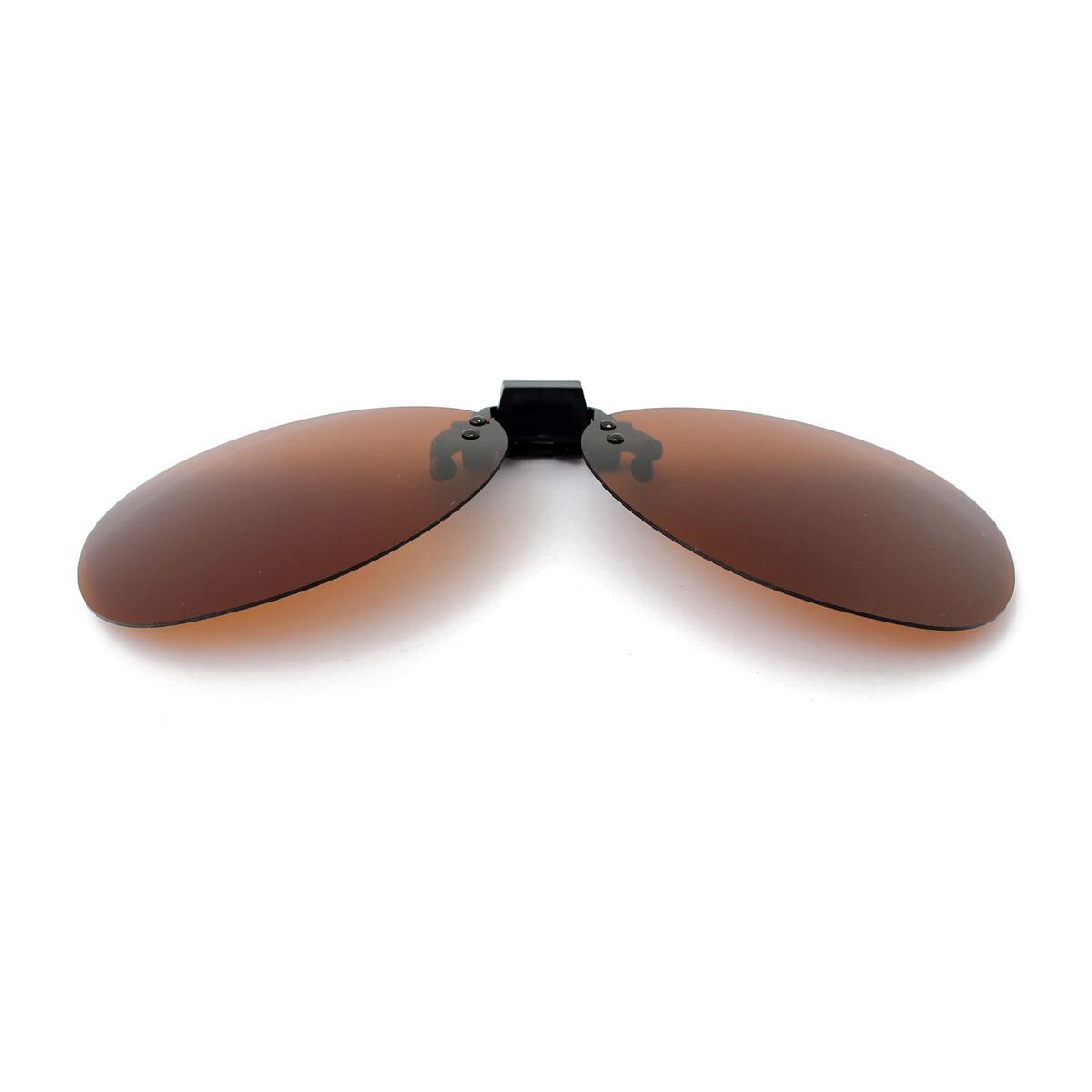 Fashion Polarized Day Night Vision Clip-On Lens Vintage Sunglasses Driving UV400 Nine Colors Tan