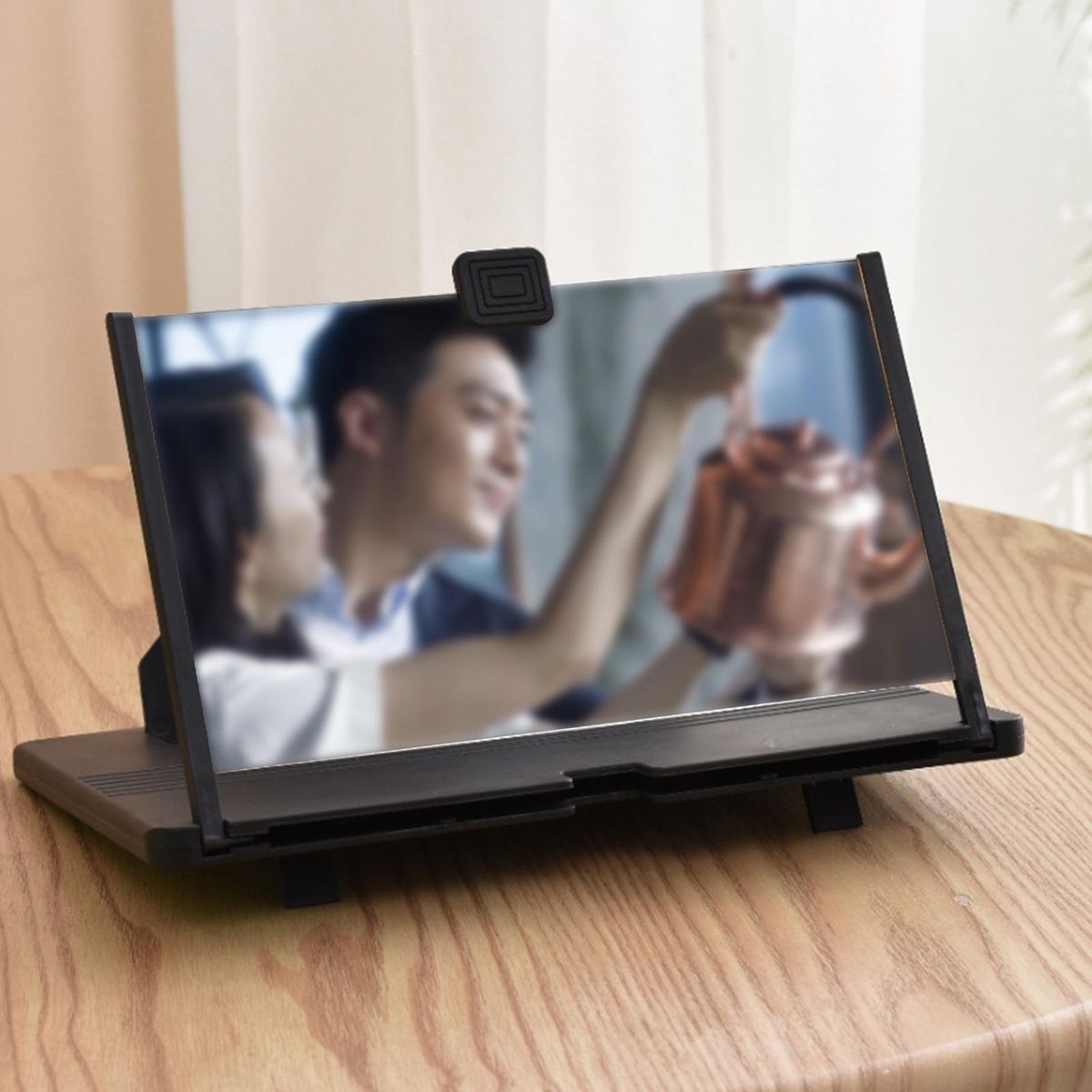 Phone Screen Enlarger Videos Games Cell Phone Stand Screen Amplifier Black