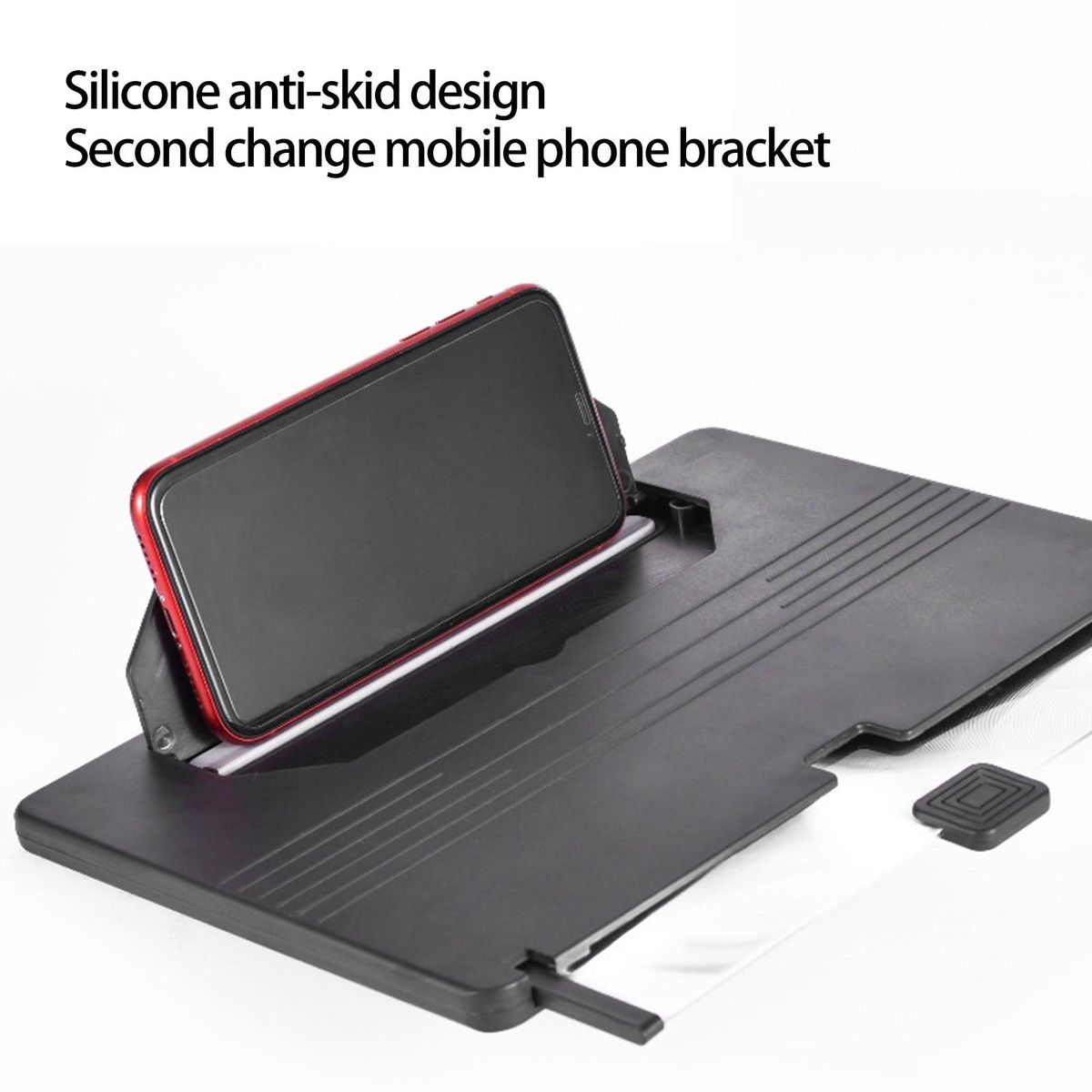 Phone Screen Enlarger Videos Games Cell Phone Stand Screen Amplifier Black