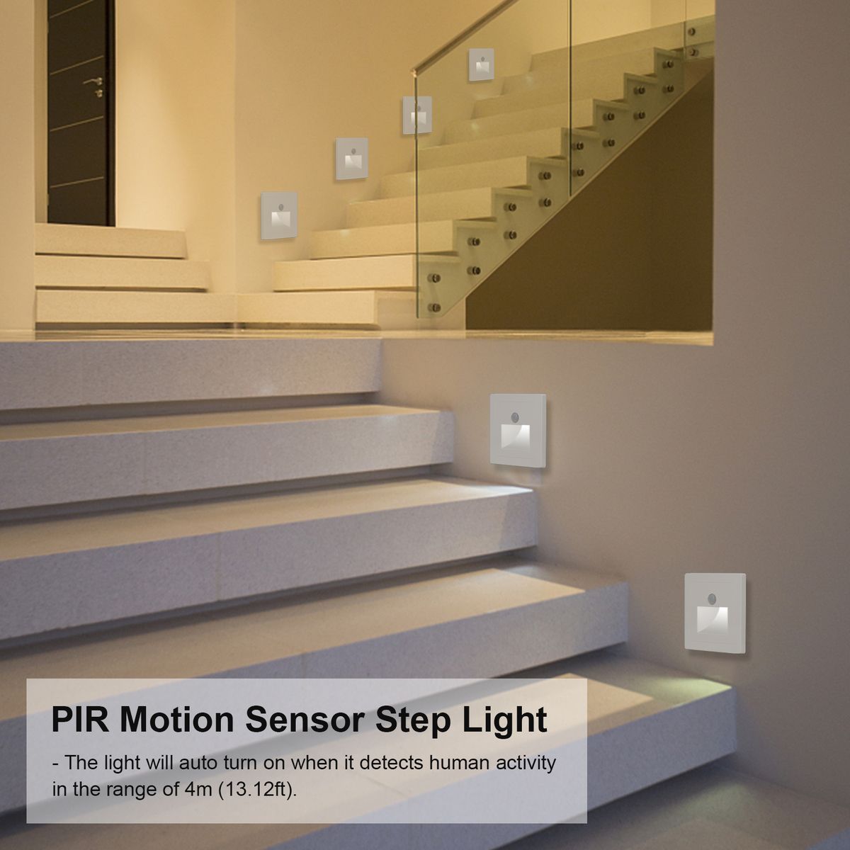 Motion Sensor Step Light Wired Indoor Motion Activated