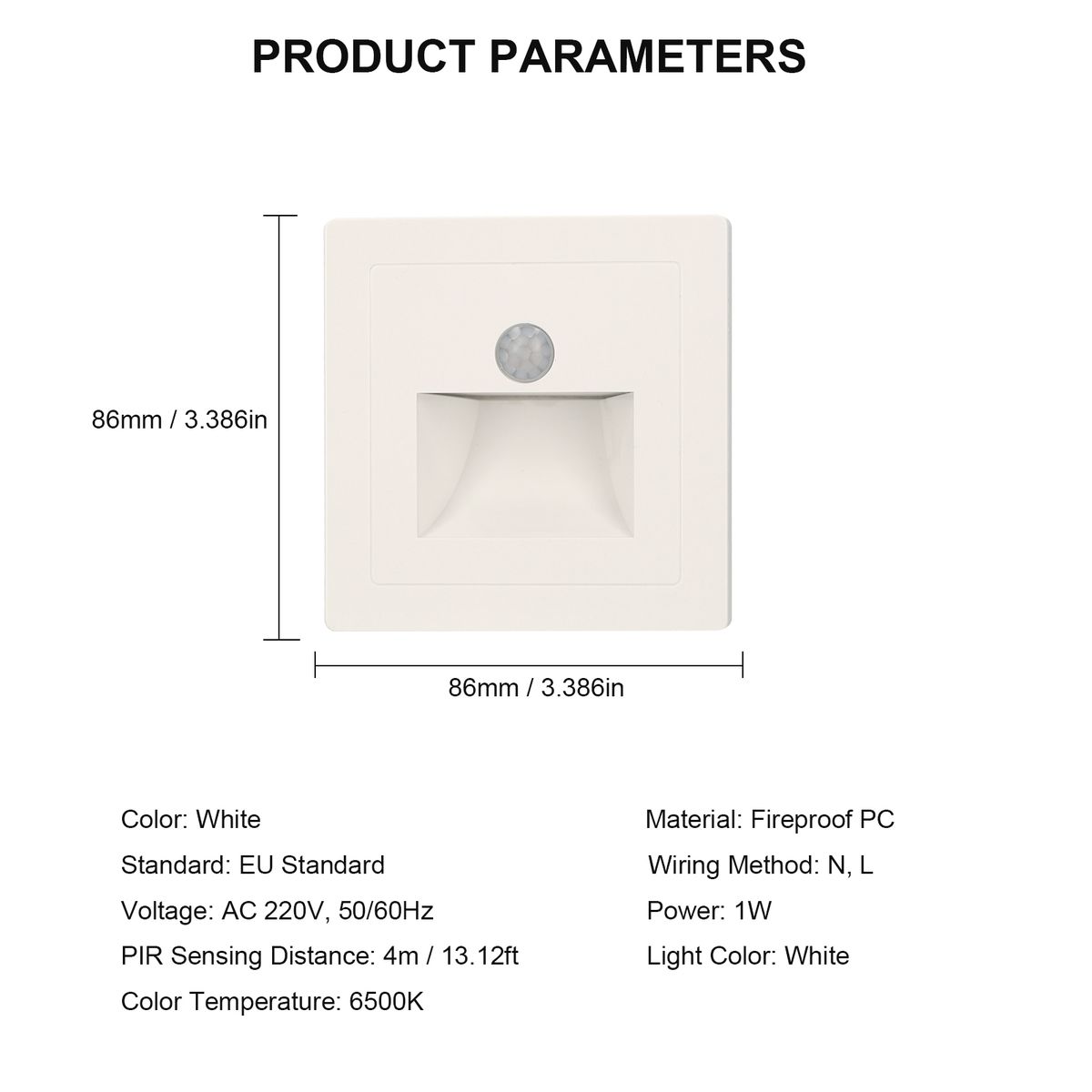 Motion Sensor Step Light Wired Indoor Motion Activated