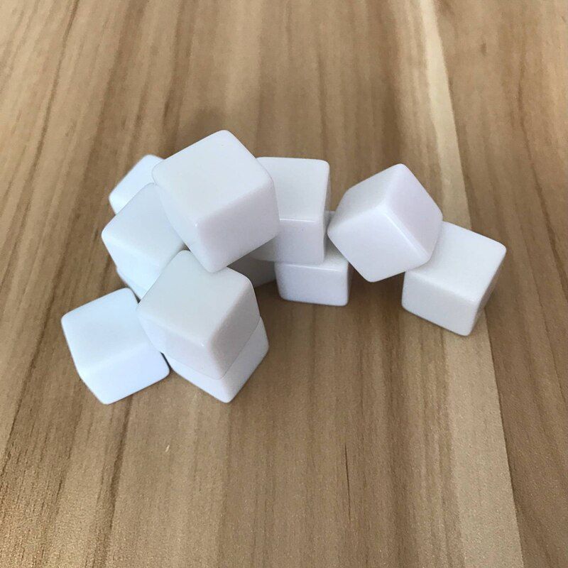 10pcs/lot 16mm Square Corner Acrylic Whiteboard Dice Can
