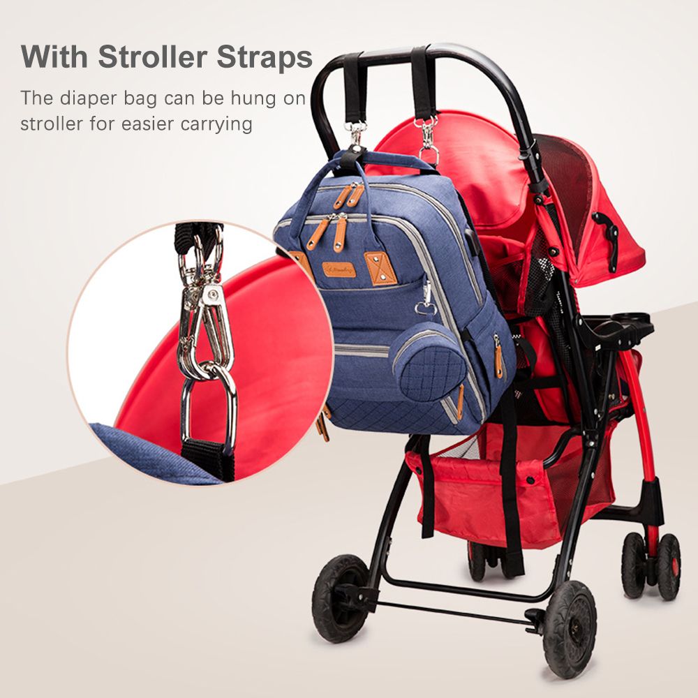 Portable Diaper Bag Backpack Travel Baby Nursing Bag Large