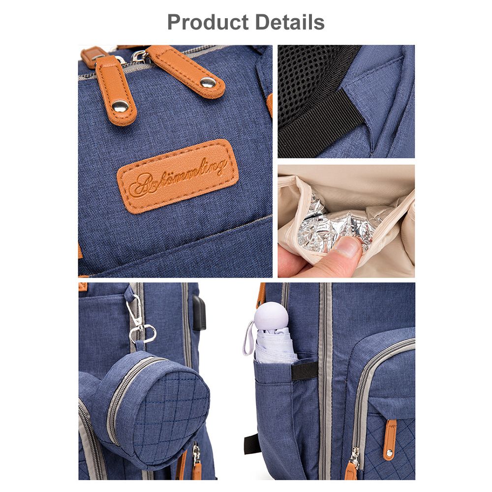 Portable Diaper Bag Backpack Travel Baby Nursing Bag Large