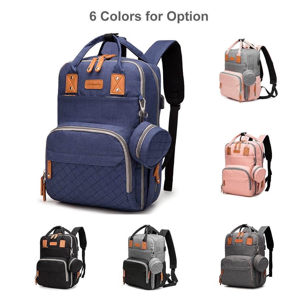 Portable Diaper Bag Backpack Travel Baby Nursing Bag Large