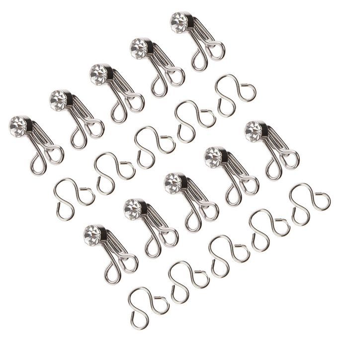 10 Sets Hook And Eye Fastener Dressmaking Collar Hook DIY Sewing
