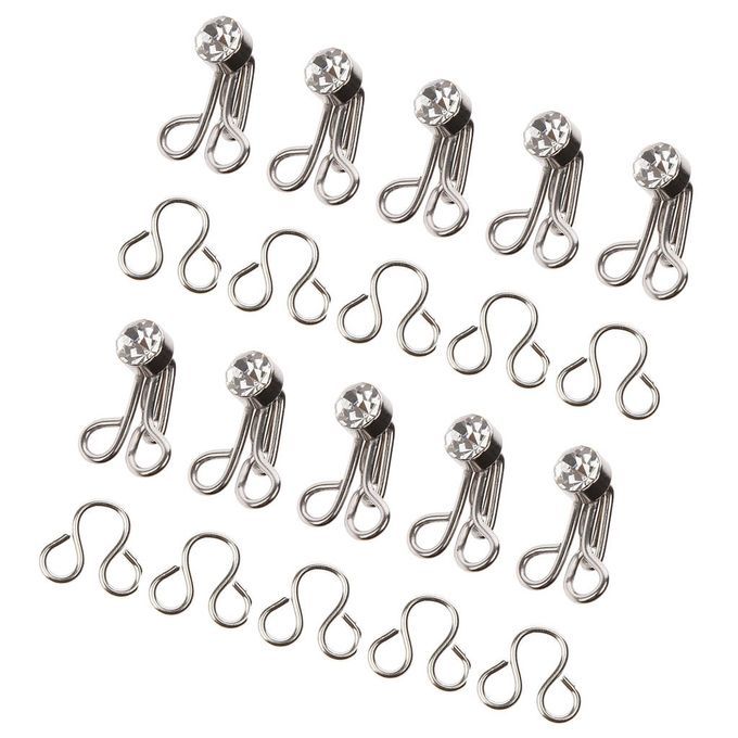 10 Sets Hook And Eye Fastener Dressmaking Collar Hook DIY Sewing