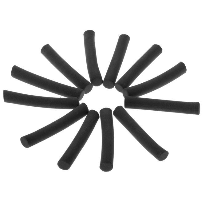 12x Carp  Foam Stick 50mm Cylinder Float DIY Materials Black