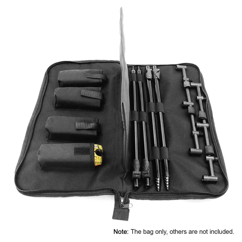 Padded Fishing Tool Storage Bag Fishing Buzz Bar Organizer Fishing Bait Alarm Pouch Fisihing Bank Stick Bag