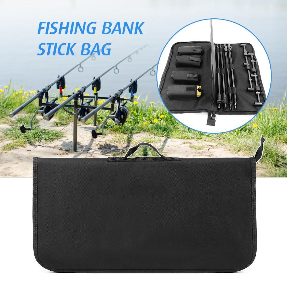 Padded Fishing Tool Storage Bag Fishing Buzz Bar Organizer Fishing Bait Alarm Pouch Fisihing Bank Stick Bag