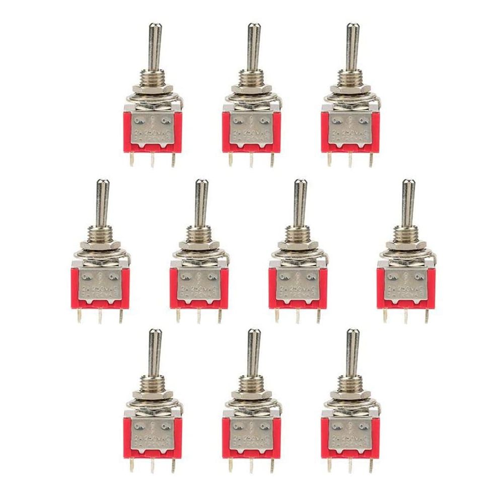 10 Pieces Momentary Toggle Switch ON-OFF-ON 3 Position