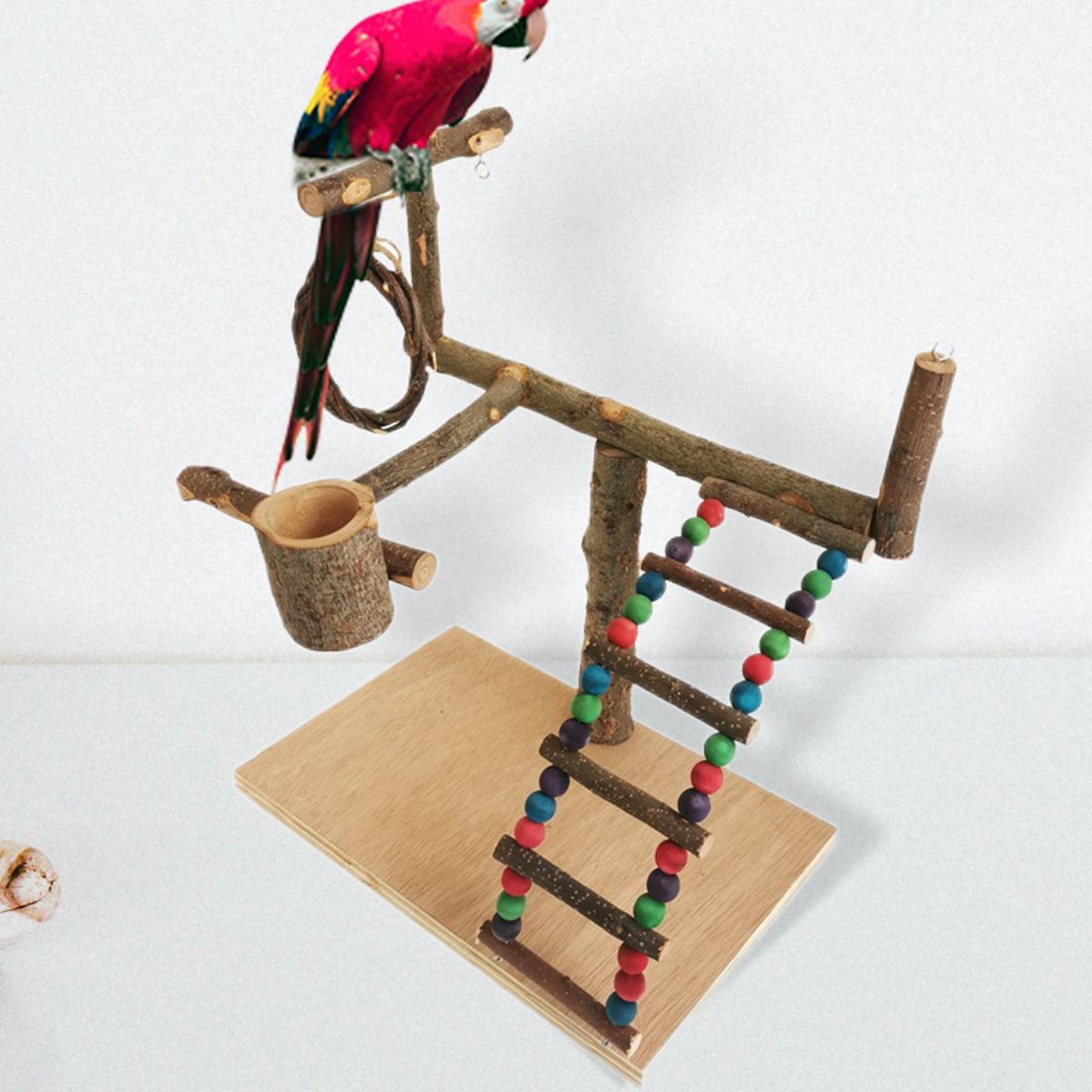 Pet Bird Play Stand Toy Parrot Playground Style B