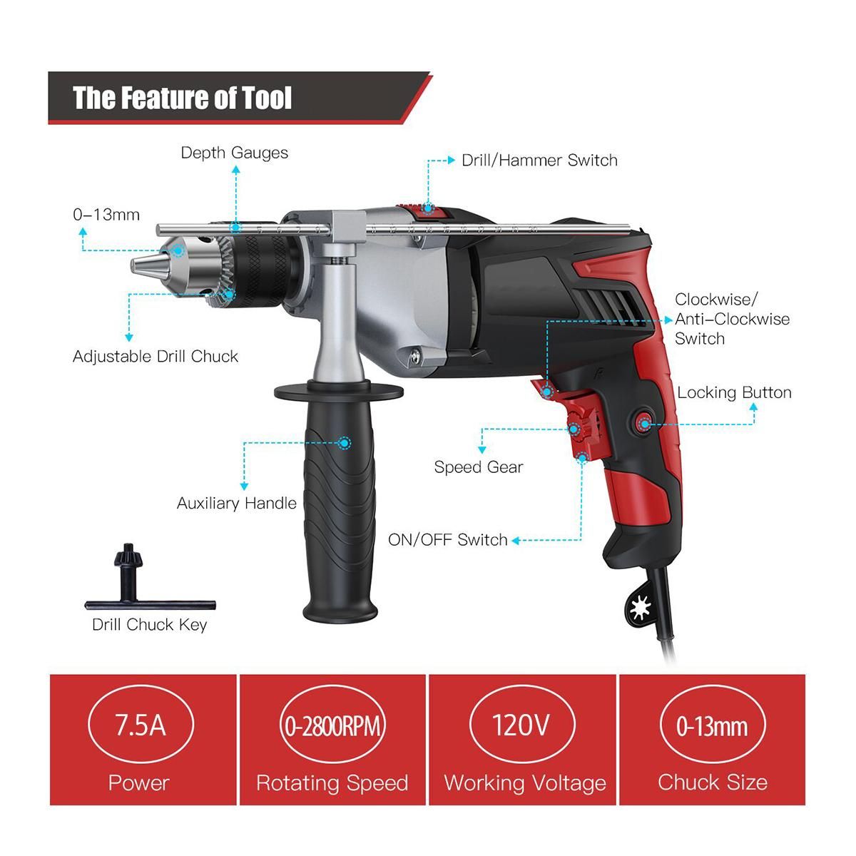 950W  hammer drill