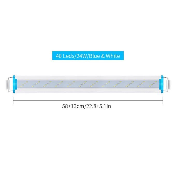 SZD-B BW  R Slim  S Aquarium Lighting Aquati  Waterproof Plant Light-blue White Light-US