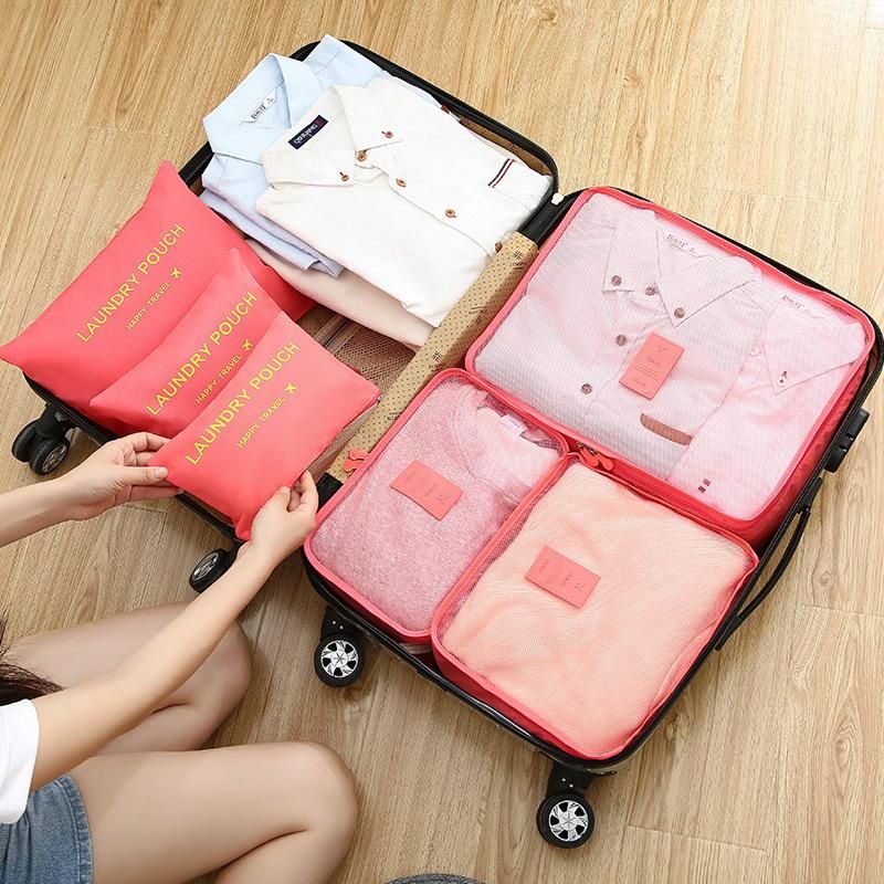 6 piece/set travel organizer storage bag travel outdoors cosmetics storage case multifunctional travel accessories
