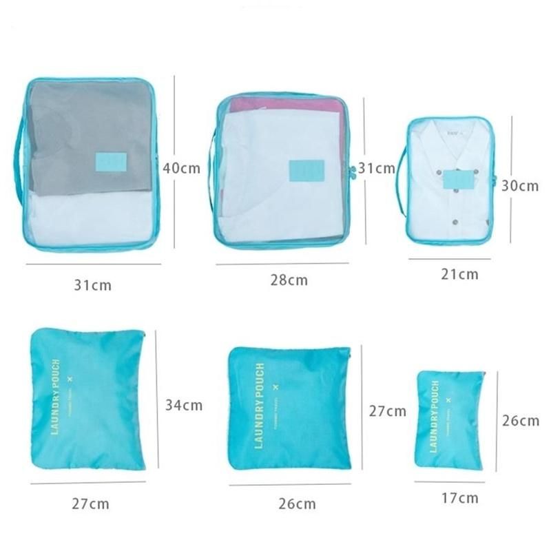 6 piece/set travel organizer storage bag travel outdoors cosmetics storage case multifunctional travel accessories