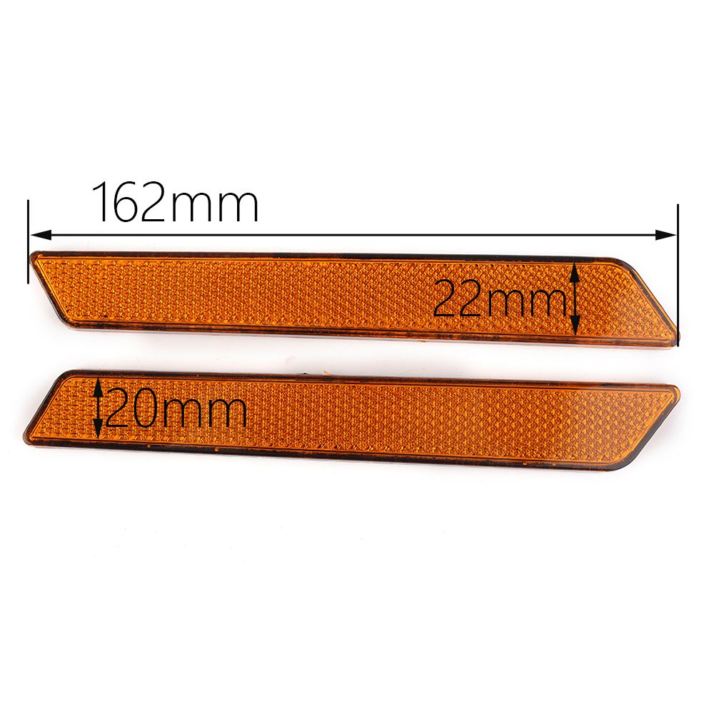 2PCS Hard Saddlebag Guard Latch ABS Reflector Strip For