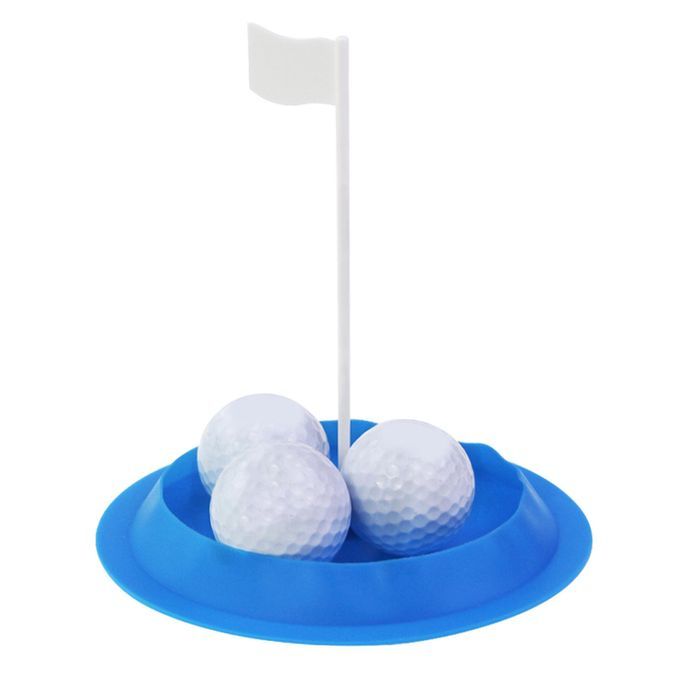 Silicone Golf Putting Cup Hole Office Garden Home Mat Putt Blue