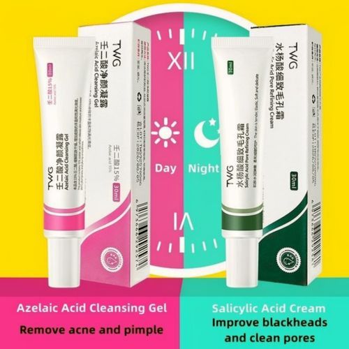 Azelaic Acid Gel 15% & Salicylic Acid Pore  Refining  Cream.( Acne, Pimples ,Blackhead & Acne Spots)