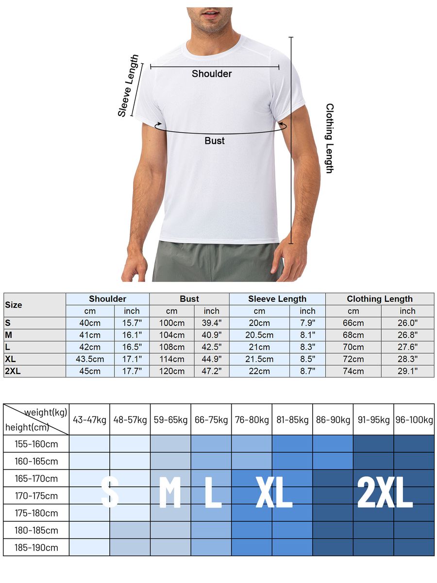 Men Sports T-shirt Short Sleeved Running Shirts Round Neck