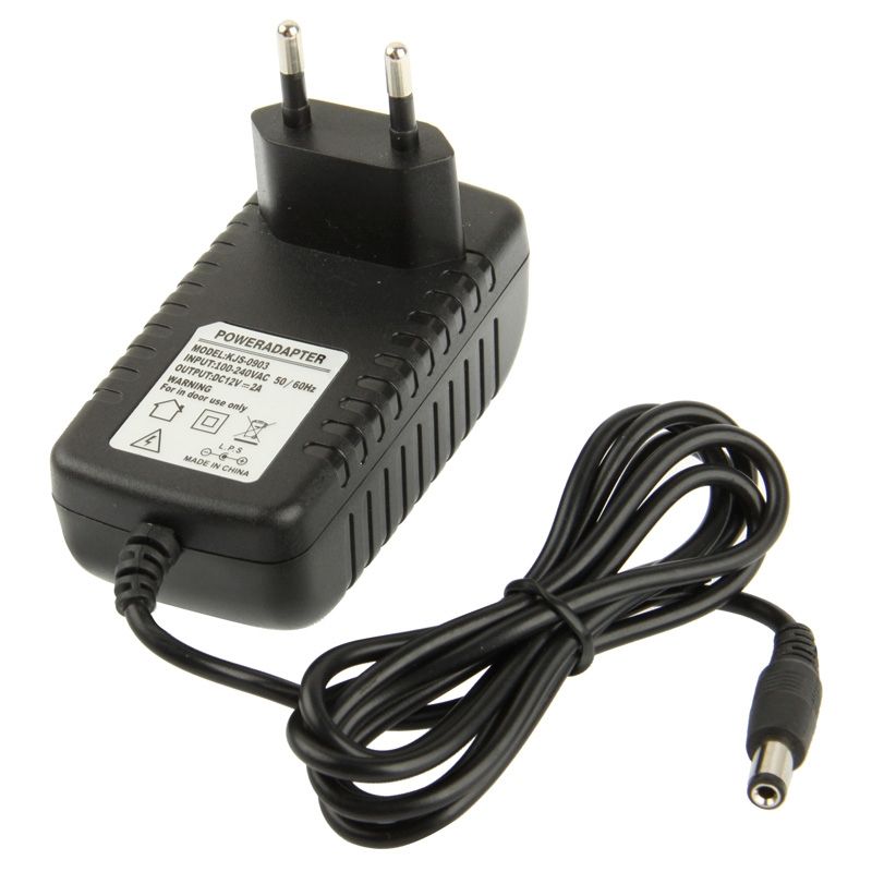 High Quality EU Plug AC 100-240V To DC 12V 2A Power Adapter