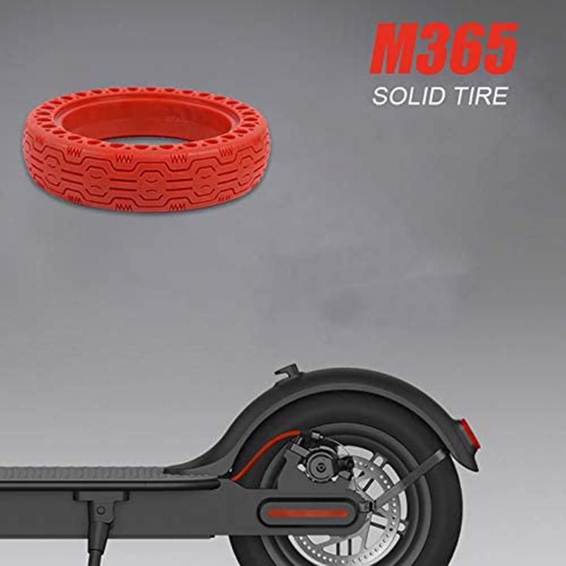 2Pcs 8.5 Inch Electric Scooter Durable Anti-Explosion Tire Tubeless Solid Tire for Xiaomi Mijia M365/Ninebot Red