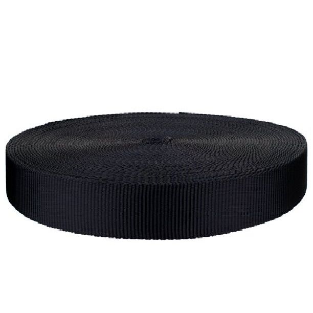 2 Inch Nylon Webbing Rope Roll - Black