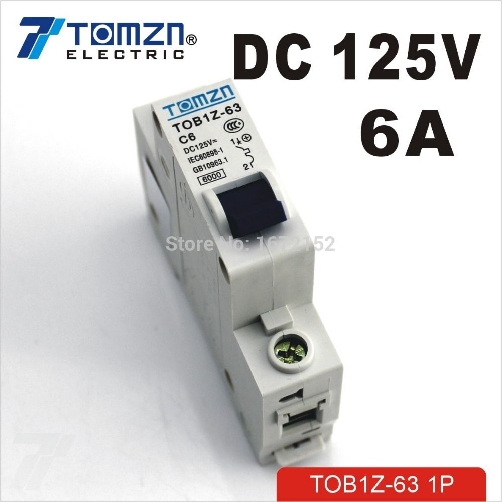 1P 6A DC 125V Circuit Breaker