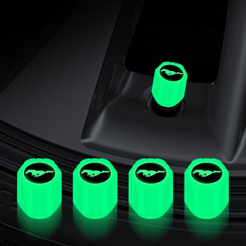 Car Tire Valve Caps Luminous Tire Valve Cover Ll Wheel Cap Dust-proof  Caps Applicable