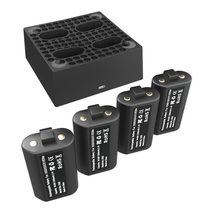 4x 1200mAh Battery Packs With Dock USB Charging For Xbox One